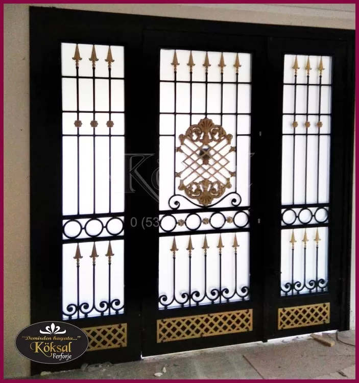 Gold Desenli Villa Kapısı – Villa Dış Kapı Modelleri