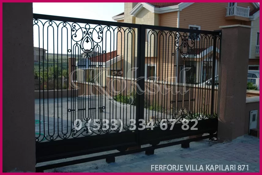 Siyah Demir Villa Kapı Çeşitleri - Villa Kapıları