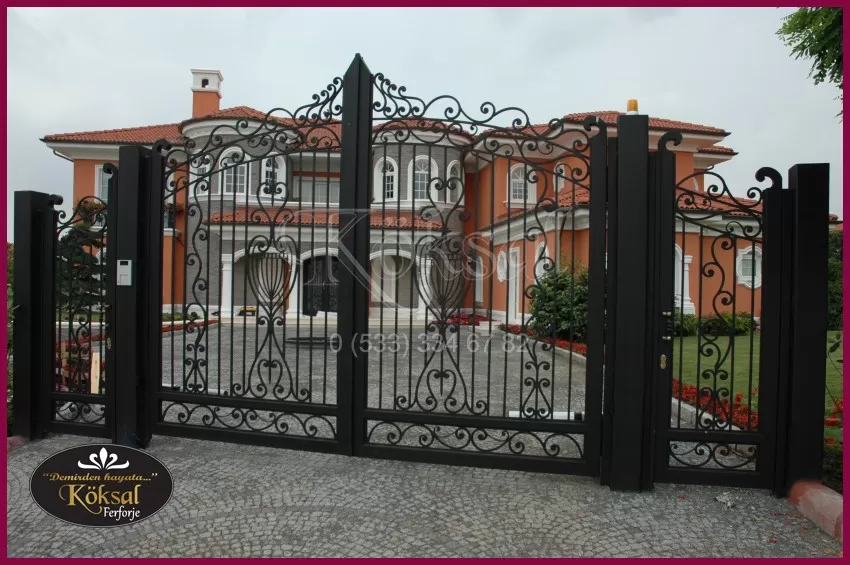 Demir Paslanmaz Bahçe Kapıları - Modern Villa Bahçe Kapısı