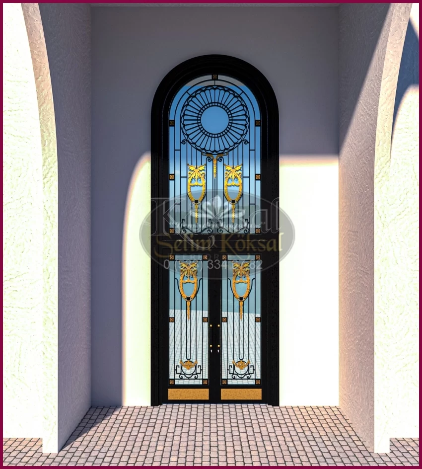 Kompozit Kaplama Camlı Villa Kapısı